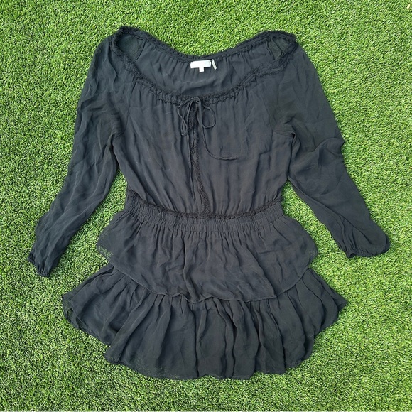 LoveShackFancy off shoulder mini dress - Picture 1 of 8